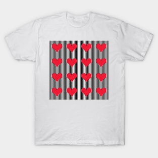 Striped Hearts T-Shirt